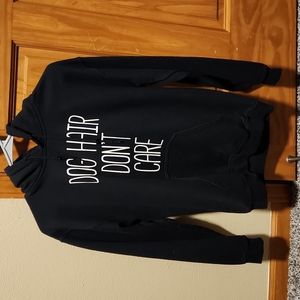 Black hoodie "DOG HAIR DON'T CARE"